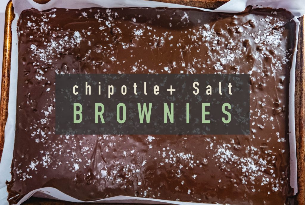 Chipotle and sea-salt vegan brownies
