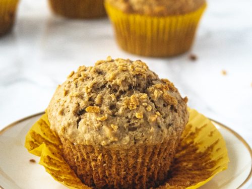 maple and oats vegan muffins unwrapped
