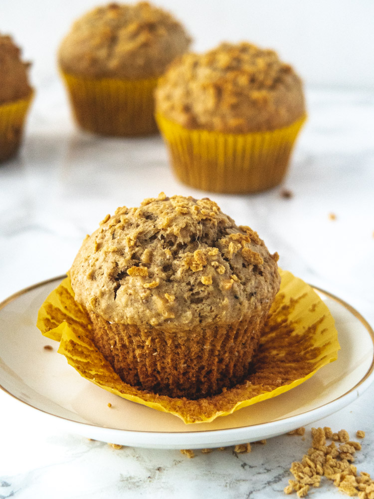maple and oats vegan muffins unwrapped